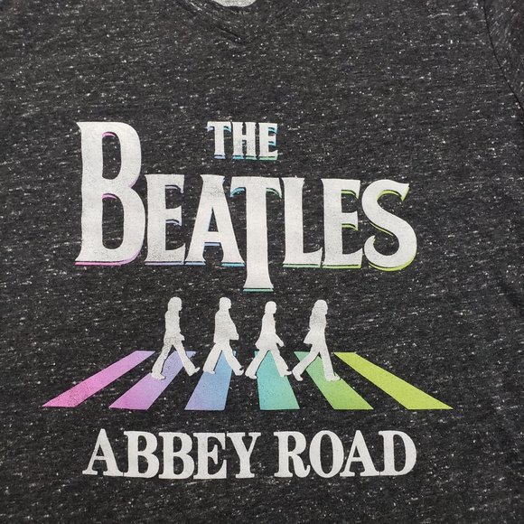 The Beatles Abby Road confetti print v-neck short sleeve t-shirt - Picture 4 of 4